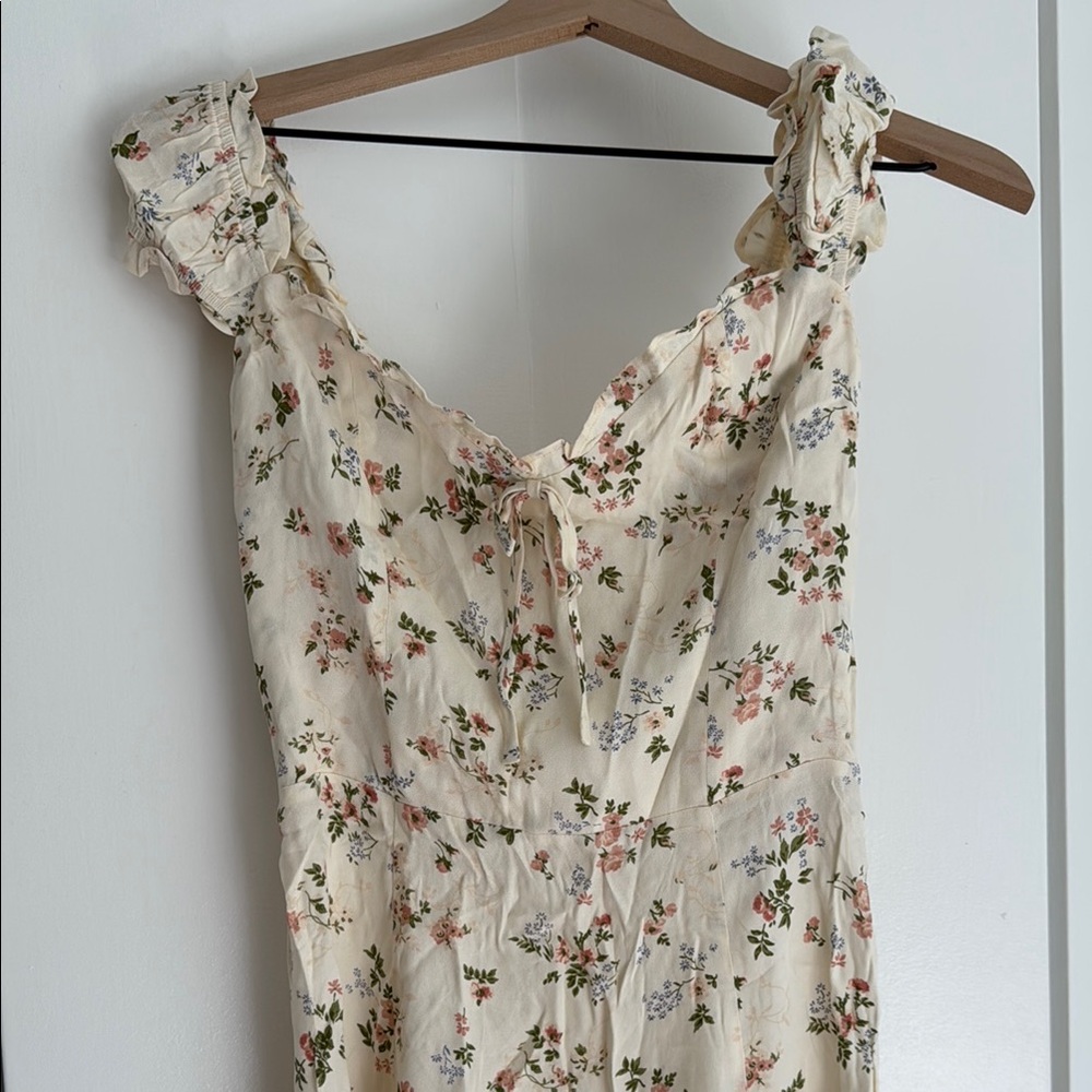 Reformation Floral Ruffle Sleeve Sundress